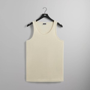 White Men Kith Pointelle Mesh Spencer Tank Shirts | 3527-KHBUS