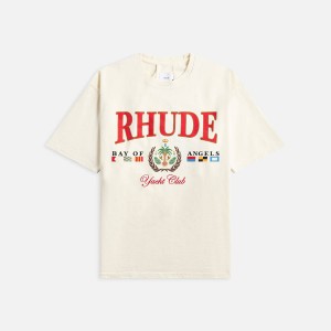 White Men Kith Rhude Bay Of Angels Yacht Shirts | 4638-VGKNH