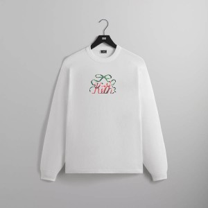 White Men Kith Ribbon Long Sleeve Shirts | 7823-UXOVF