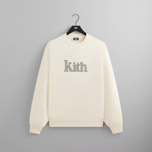 White Men Kith Serif Nelson Crewneck Sweatshirts | 3714-XKZLH