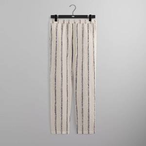 White Men Kith Striped Boucle Barrow Pants | 5762-CJDAV