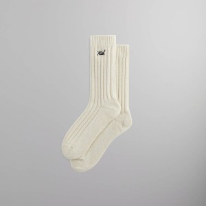 White Men Kith Wool Socks | 0793-ZWCRL