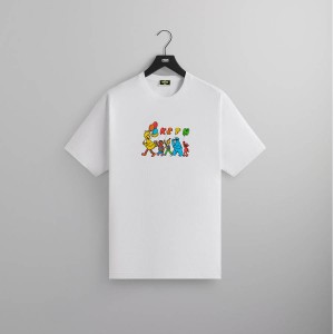 White Men Kith for Sesame Street Balloon T-Shirt | 5160-CIQNU