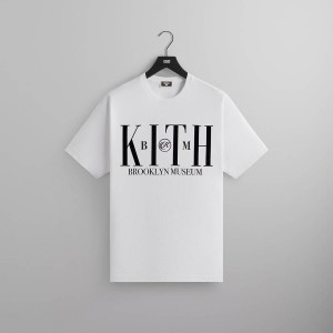 White Men Kith for the Brooklyn Museum Serif Shirts | 2078-SOXMI