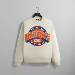 White Men Kith for the New York Knicks Showtime Vintage Nelson Crewneck Sweatshirts | 2857-VKIRW