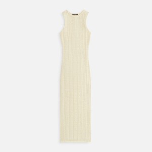 White Women Kith Camille Chevron Pointelle Knit Maxi Dress | 1384-VKPCD