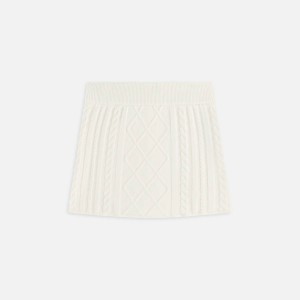 White Women Kith Ember Cable Knit Mini Skirts | 5746-ZKYDL