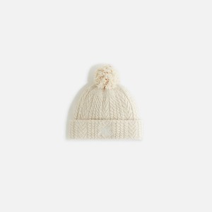 White Women Kith Pom Pom Beanie Headwear | 0125-DZBCE