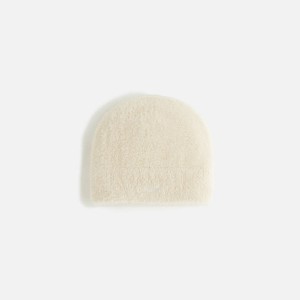White Women Kith Shaggy Beanie Headwear | 9384-OPAKG