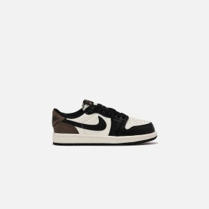 White / Black Kids' Kith Jordan PS Air Jordan 1 Low OG Sneakers | 9315-OZTFA