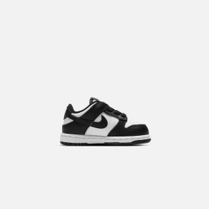 White / Black Kids' Kith Nike TD Dunk Low Sneakers | 4670-NTMFW