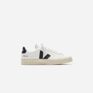 White / Black Women Kith Veja WMNS Campo Sneakers | 3028-ENGIB