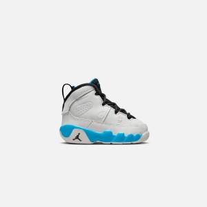 White / Black / Dark Blue Kids' Kith Jordan TD Air Jordan 9 Retro Sneakers | 9078-VQZSA