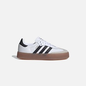 White / Black / Gold Women Kith adidas WMNS Sambae Sneakers | 7645-TVDPK