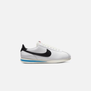 White / Black / Light Blue Women Kith Nike WMNS Cortez Sneakers | 5438-FKUPS