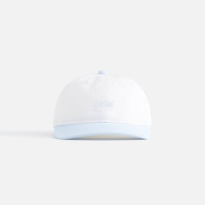 White / Blue Kids' Kith Script Greenwich Cap Headwear | 6950-CXETU