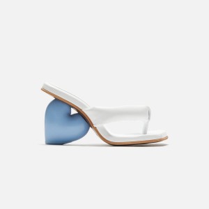 White / Blue Women Kith Yume Yume Love Mule Heels | 3147-OUTDK