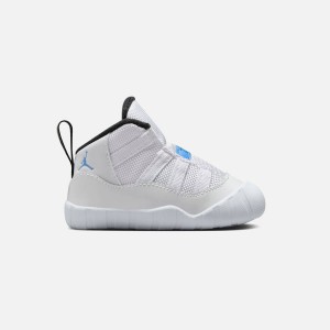 White / Blue / Black Kids' Kith Jordan Crib Bootie Air Jordan 11 Retro Sneakers | 5760-CHDVL
