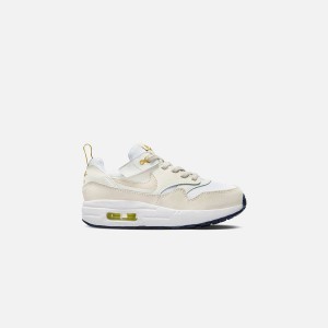 White / Brown Kids' Kith Nike Pre-School Air Max 1 Easyon Sneakers | 1032-DMWOG