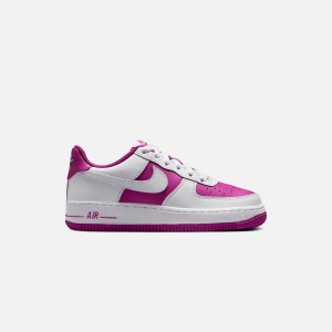 White / Fuchsia Kids' Kith Nike GS Air Force 1 Sneakers | 4890-XADEV