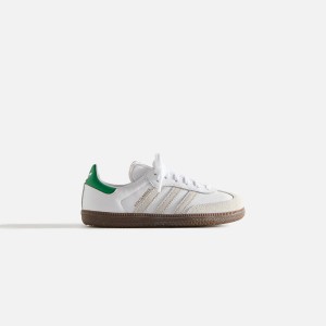 White / Green Kids' Kith Classics for adidas Originals PS Samba Sneakers | 2706-PYTUV