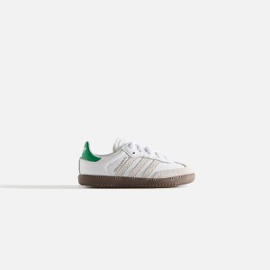 White / Green Kids' Kith Classics for adidas Originals TD Samba Sneakers | 4830-YCDHA