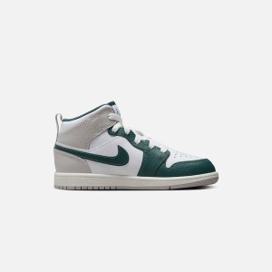 White / Green Kids' Kith Jordan PS Air Jordan 1 Mid SE Sneakers | 4216-BWOXD