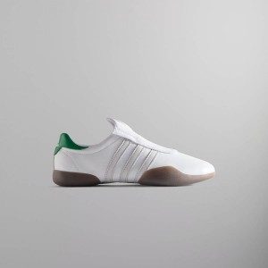 White / Green Men Kith Classics for adidas Originals WMNS Taekwondo Mei Sneakers | 1980-FUGLV