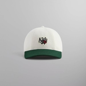 White / Green Men Kith Richards Wool Cricket Cap | 8397-VRGES