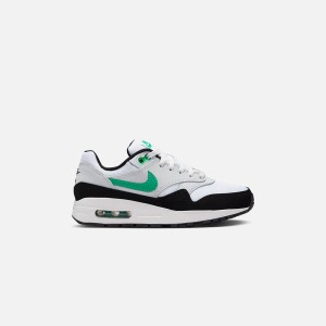 White / Green / Platinum / Black Kids' Kith Nike GS Air Max 1 Sneakers | 2945-JKMLD