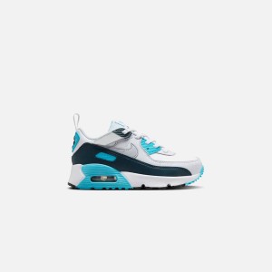 White / Grey / Blue Kids' Kith Nike PS Air Max 90 Easyon Sneakers | 4168-FYUGS