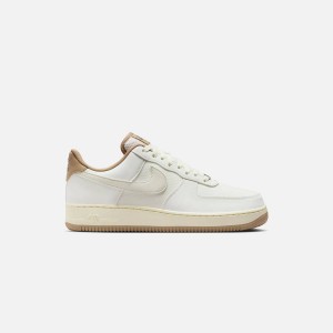 White / Khaki Men Kith Nike Air Force 1 '07 LV8 Sneakers | 9758-CPWNB