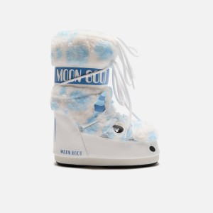 White / Light Blue Kids' Kith Moon Icon Yeti Boots | 0872-NXYPC