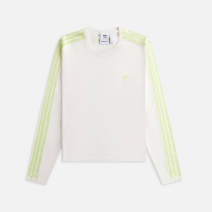 White / Light Green Men Kith adidas Originals by Wales Bonner Long Sleeve Knit Shirts | 3460-HWDKO