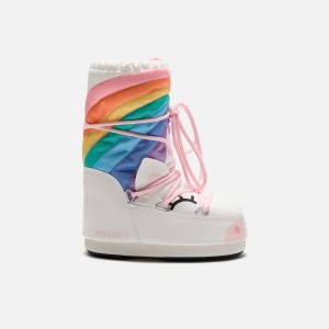 White / Multicolor Kids' Kith Moon Icon Unicorn Boots | 7248-VBGWI