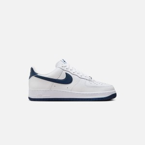 White / Navy Men Kith Nike Air Force 1 '07 Sneakers | 7651-ACLIB