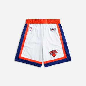 White / Orange Men Kith Nike New York Knicks 2024/25 City Edition Shorts | 5418-FWTOD