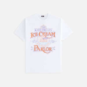 White / Orange Men Kith Treats Parlor Shirts | 8352-UHIED