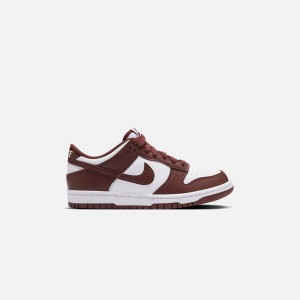 White / Red Kids' Kith Nike GS Dunk Low Sneakers | 4207-GCRLS