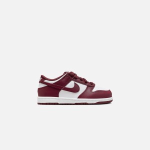White / Red Kids' Kith Nike PS Dunk Low Sneakers | 8294-SJHBO