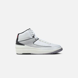 White / Red / Black / Grey Men Kith Jordan Air Jordan 2 Retro Sneakers | 1509-PHSNJ