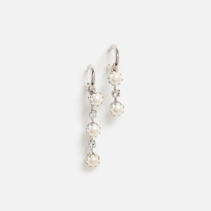 White / Silver Women Kith Justine Clenquet Moriah Earrings Jewelry | 5071-XMEKZ