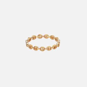Yellow Gold Women Kith Hoorsenbuhs Micro Dame I Tri-Link Ring Jewelry | 9386-VNTMG