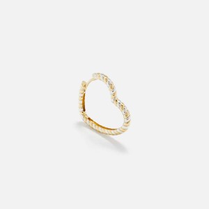 Yellow Gold Women Kith Yvonne Leon Creole Coeur Gold SINGLE Jewelry | 2576-OCDKP