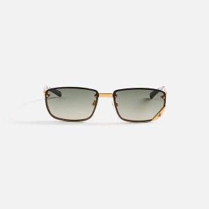 Yellow Men Kith Vintage Frames VF Celebrity 24KT Gold Sunglasses | 1742-TKUQX