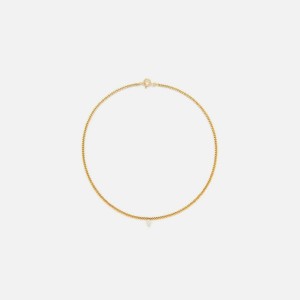 Yellow Women Kith Yvonne Leon Collier Gourmette Flottant Diamant Poire Jewelry | 9532-SBPVN