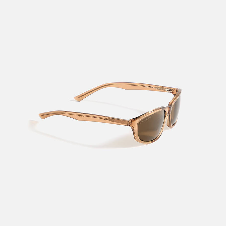 Beige Men Kith Balenciaga Rectangular Frames Sunglasses | 6703-DSURO