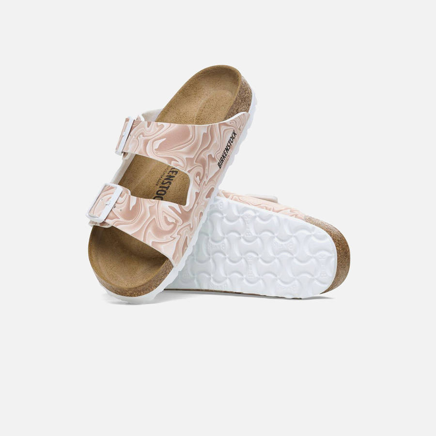 Beige Men Kith Birkenstock Arizona Birko-Flor Sneakers | 6489-MDUET