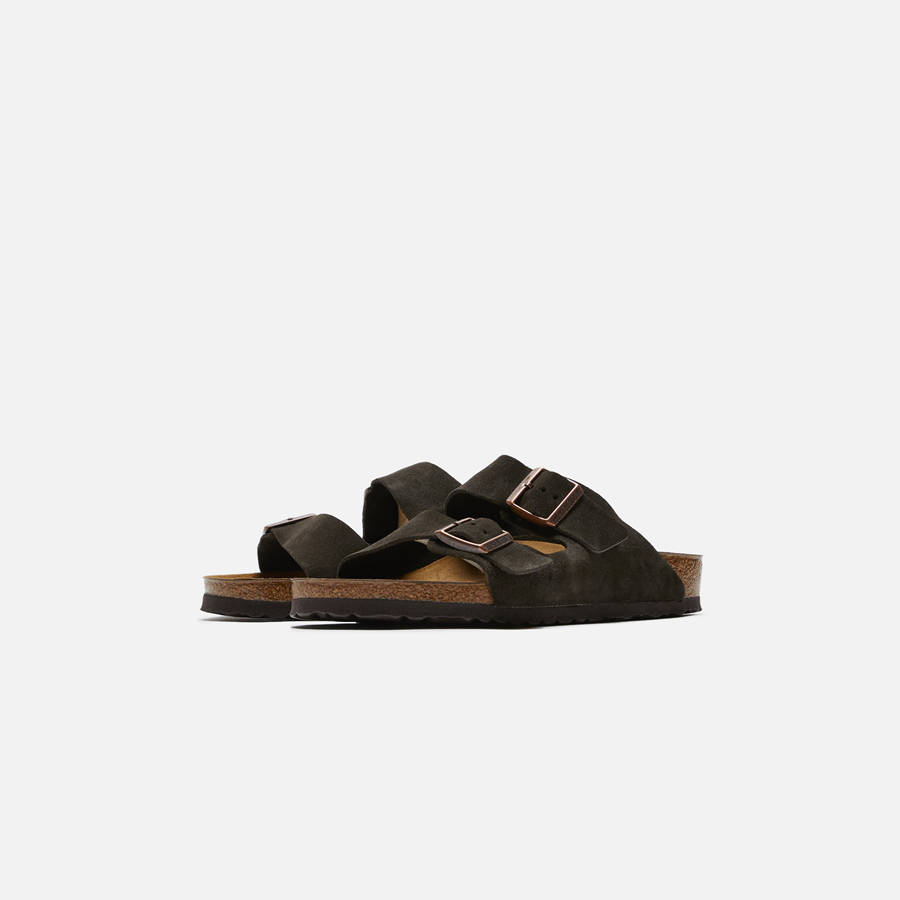Beige Men Kith Birkenstock Arizona Suede Sandals | 7162-ZWKSQ