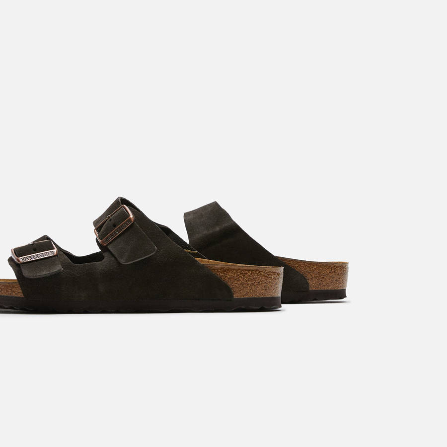 Beige Men Kith Birkenstock Arizona Suede Sandals | 7162-ZWKSQ